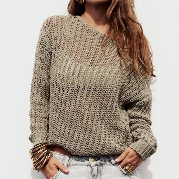 New ZARA Sequin Knit Sweater - Picture 1 of 9